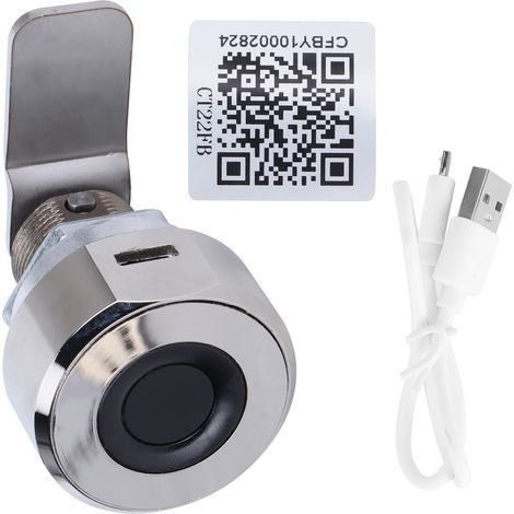 Serrure de Tiroir Bluetooth à Empreinte Digitale en Alliage de Zinc pour Maison et Bureau (1/5)