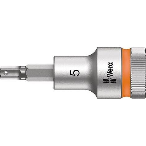 Douille-embout 6 pans intérieurs 5 mm Longueur: 60 mm Wera 05003821001 Propulseur: 1/2" (12.5 mm) 1 (1/5)