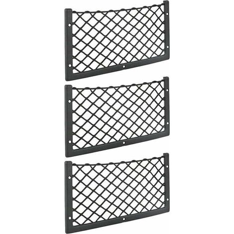 - Lote de 3 redes de almacenamiento para coches - 36 x 18 cm - Red de almacenamiento altamente elástica para maletero, revistas - T4, T5, T6 - Para furgonetas, caravanas, casas móviles, camiones - DOU (1/4)