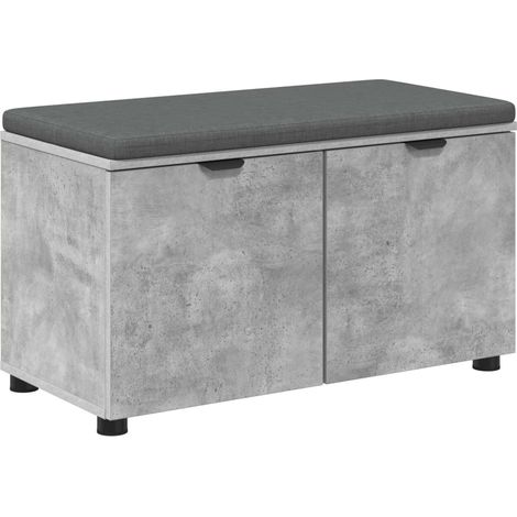 Maison Exclusive - Flurbank mit Kissen mit Regal mit Tür Betongra