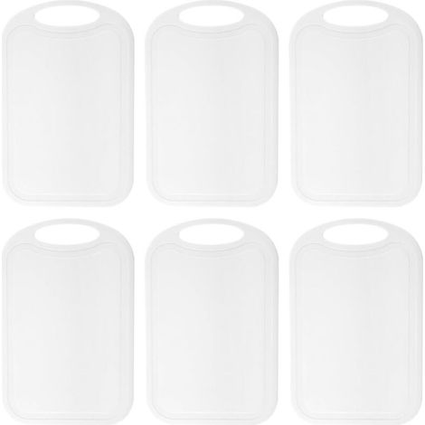 Lot de 6 Planche a Decouper Plastique, Antidérapante Planches à Découper de Cuisine Antibactérien avec Poignée, Alimentaires PP-Matériel Planche à Découper de Cuisine pour Viande, Légumes, Fruits (1/5)