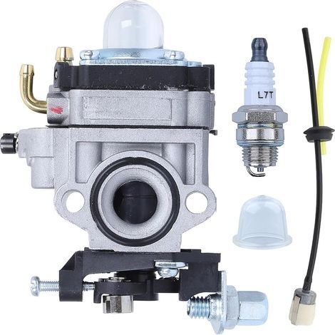 Kit Carburateur 32cc 34cc pour TL26 TU26, 11mm Carburateur avec Bougie d'allumage pour Taille-haie, Débroussailleuse, Tronçonneuse Carburateur Moteur de Tondeuse à Gazon Pièces de Rechange (1/5)