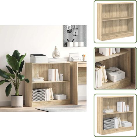 Bibliothèque chêne sonoma 80x24x75 cm bois d'ingénierie - Bibliothèque - Bibliothèques - Étagère - Meuble De Rangement (1/5)