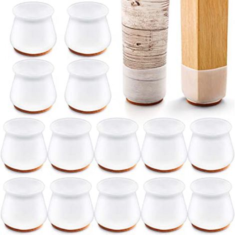 Lot de 10 protections épaisses en feutre de silicone pour pieds de chaise, silencieuses, résistantes à l'usure et antidérapantes, pour tabourets.