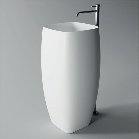 Lavabo Nur freestanding cm. 45x40 scarico a terra in ceramica