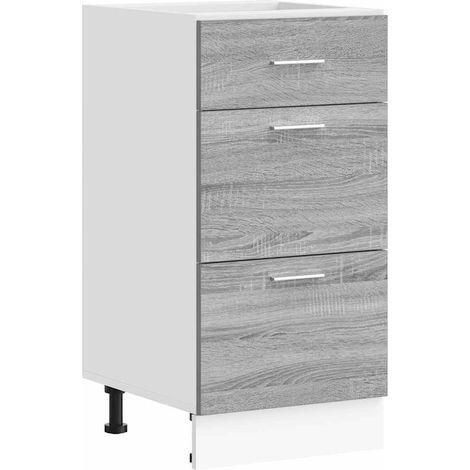 Maison Exclusive - Armadio Inferiore “Lyon” Grigio Sonoma 40x46x81,5 cm