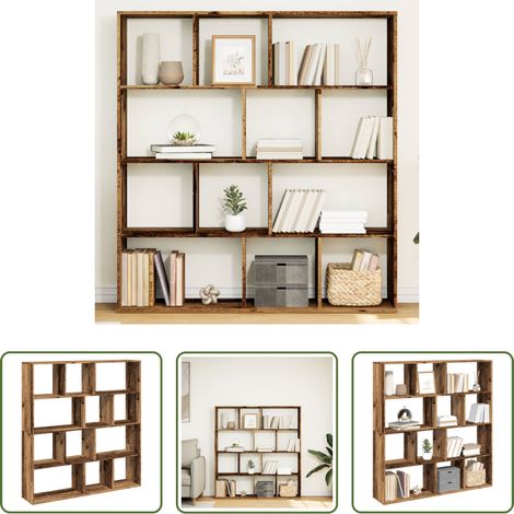 vidaXL Bücherregal Altholz - Bücherregal Altholz-Optik 132x29x141,5 cm Holzwerkstoff (1/5)