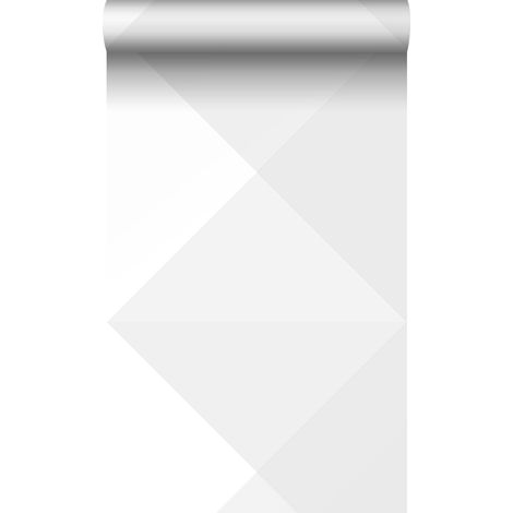 papier peint gros triangles gris chaud clair - Origin Wallcoverings (1/5)