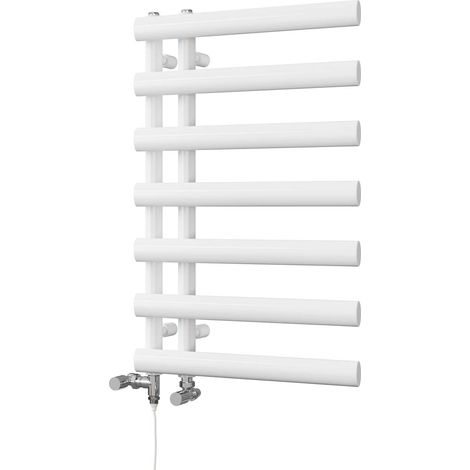 Elyan - White Dual Fuel Towel Rail H766mm x W500mm Standard (1/3)