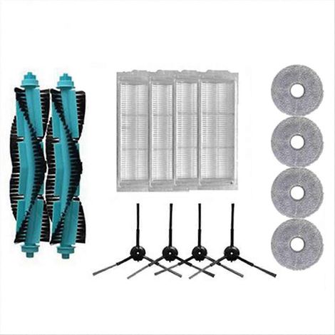 Set mit 4 Zubehörteilen für den Saugroboter 11090: Seitenbürste, HEPA-Filter, Ersatzmopp – komplettes kompatibles Set, effiziente Ersatzteile für die tägliche Reinigung, einfache Wartung, verschiedene (1/5)