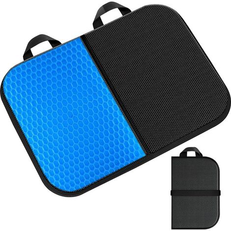 Coussin de siège en gel, coussin de siège pliable, coussin de siège de voyage portable pour s'asseoir, coussins de soulagement de pression pour avion, coussin de siège ergonomique antidérapant (1/5)