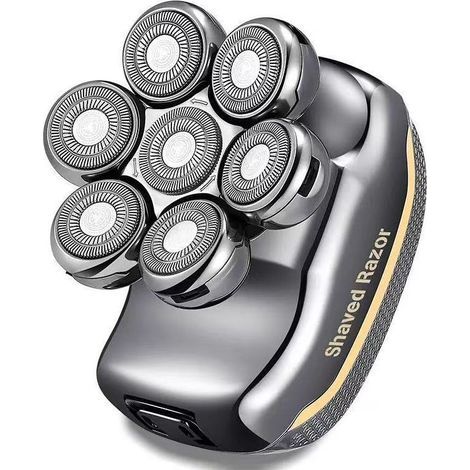 Rasoir Tete Chauve Homme 7D Skull Shaver Électrique Homme, 9 in 1 Tondeuse Crane Chauve, Étanche IPX6 Tondeuse (1/5)
