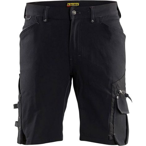 Short de travail X1900 artisan stretch 4D sans poche flottante 1987 - Noir XL - FR(50) - SE(C56) - Standards (1/4)
