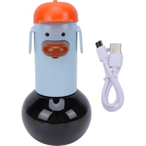 Distributeur de savon automatique en forme de canard mignon, sans contact, à induction, mousseur pour les mains, pour salle de bain et cuisine, bleu (1/5)