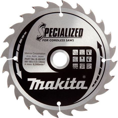 Makita Specialised Saw Blade 190 X 30mm 24T for 5704RK 5704R B-09422 HS7601J