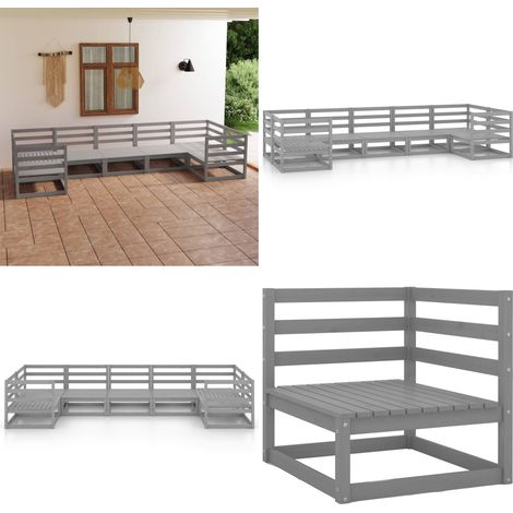 7-tlg. Garten-Lounge-Set Massivholz Kiefer - Garten Lounge Set - Kiefernholzmöbel - Outdoor Möbel - Gartenmöbel - Loungesessel - Home & Living (1/5)
