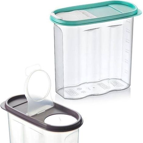 Contenitore per prodotti sfusi con dispenser, misurino, organizer da cucina, 1,7 l (1/5)