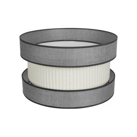 paralume a sospensione/appoggio soggiorno home e27 grigio-beige 40dx40dx24h