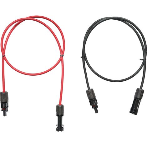 Set di cavi per pannelli solari 4mmx100cm rosso-nero, connettori MC4 1500V, PV-EN001 Breckner Germany (1/3)