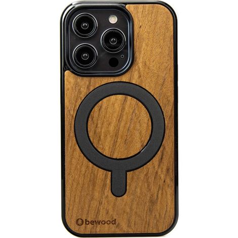 Coque en bois Bewood pour iPhone 15 Pro IMBUIA avec MagSafe (1/3)