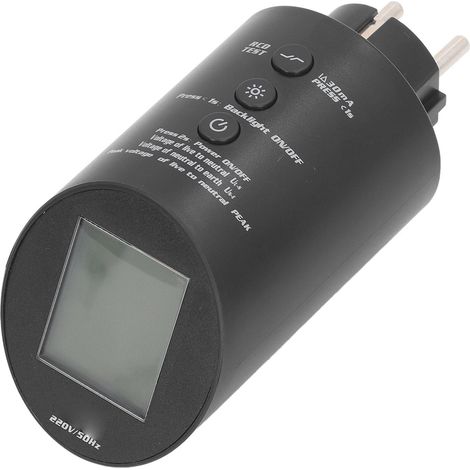 Testeur de prise électrique à affichage numérique, détecteur de charge pour prises UE 220 V (1/5)