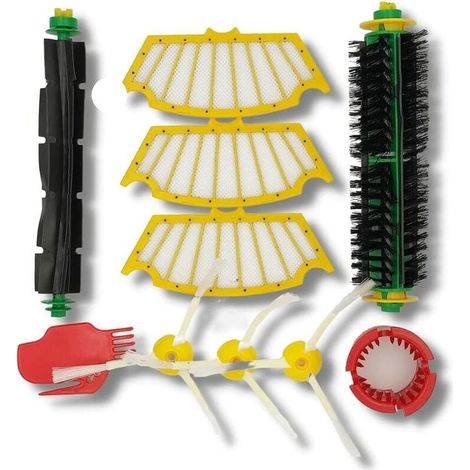 Compatible con el kit de accesorios de 13 piezas: cepillos y filtros HEPA para iRobot Roomba 500 (1/4)