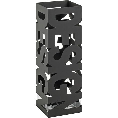 HAKU Möbel Portaombrelli nero, metallo - Dim. L 16 cm x A 48 cm x P 16 cm, Stile Moderno (1/5)