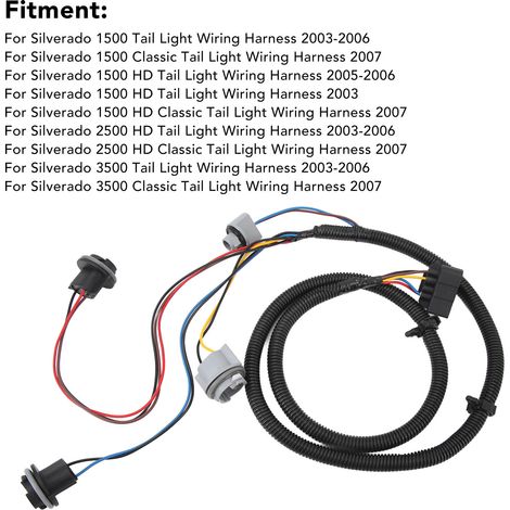 Faisceau d'éclairage arrière gauche 16531401 pour Chevrolet Silverado 1500/2500/3500 2003-2007 - Plastique haute qualité (1/5)