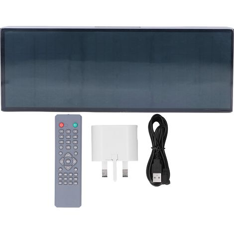 Réveil LED avec télécommande, grand écran 7 couleurs, horloge électronique pour maison école, prise UK 100-240V (1/5)