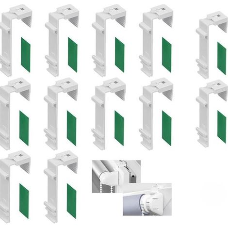Support de pince pour store double sans perçage - support de pince long - les stores plissés tendus sont utilisés - 12 pièces (1/5)