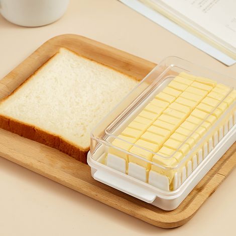 Boîte à Beurre avec Couvercle et Fente de Découpe - Rangement de Beurre Pratique pour Plan de Travail