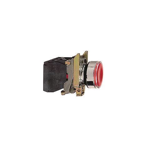 Harmony bt-pous lumineux rouge Ø22 - impulsion - 24V - 1O+1F - XB4BW34B5