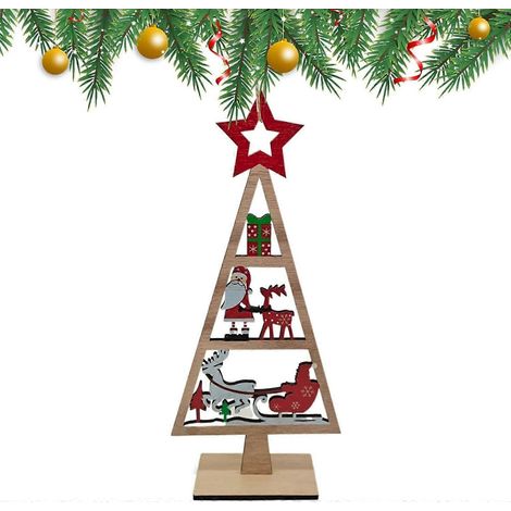 Weihnachtsdekorationen – Weihnachtsbaum-Hängeschilder – Holzschilder zum Aufhängen an Weihnachtsbäumen, Wänden, Türen, Fenstern und als Heimdekoration (Nr. 14) (1/4)