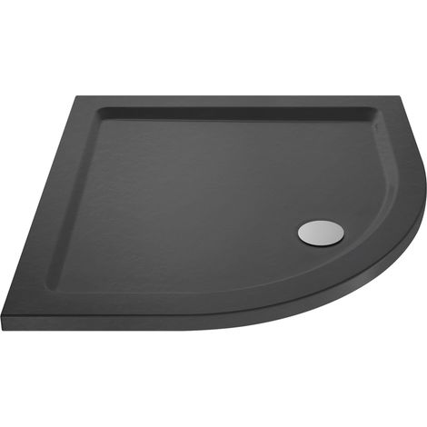 1000mm x 1000mm Modern Bathroom Quadrant Slimline Shower Tray -Slate Grey
