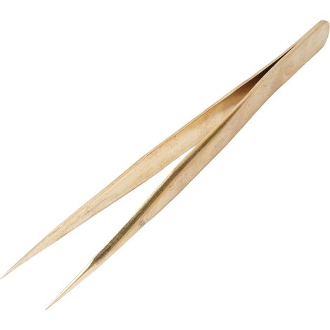 Pince en laiton pointe fine antistatique ant aimant multifonction légère pour réparation montre bijou (1/5)