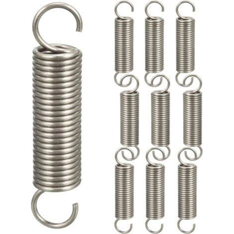 10pcs Ressort Double Crochet Ressorts de Traction,Ressorts de Compression Ressort Crochet Assortiment de Ressort,1.21145mm
