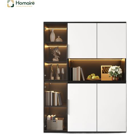 Flur- Garderobenschrank mehrfarbig aus MDF 120 x 40 x 160 cm HOMAIRE (1/5)
