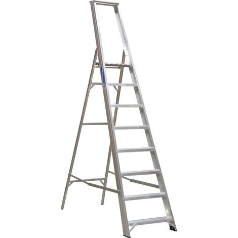 Sealey AXL8 Industrial Step Ladder 8-Tread Aluminium - BS EN 131