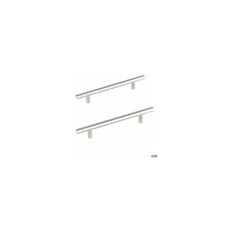 Ede Ensemble complet de 10 poignées pour meubles de cuisine, empattement de 64 mm, en acier inoxydable, pour portes de placards et meubles de cuisine. (1/5)