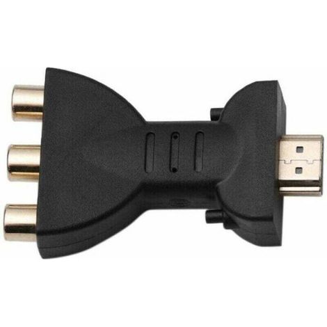 Adaptateur HDMI vers RCA - - Convertisseur audio vidéo - Connecteurs plaqués or 24K - Plug and Play (1/4)