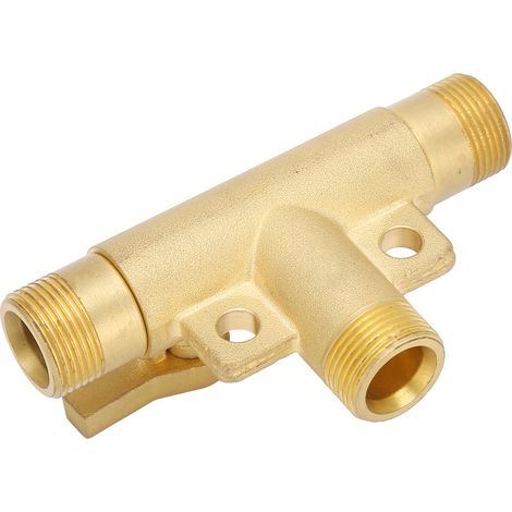 Raccord en T à filetage mâle G1/2 pour vanne à bille, adaptateur de connexion de tuyauterie à 3 voies, raccords de canalisation (1/5)