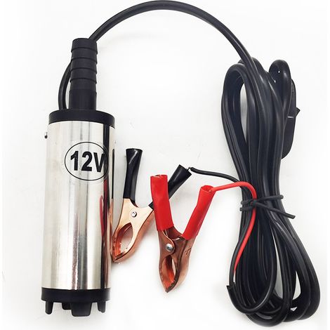 12V 8700 U/min Tauch-Minipumpe – 12 Liter/Min. Fördermenge – Robustes Aluminium-Pumpengehäuse – Edelstahlfilter – Zum Abpumpen von Wasser und Dieselkraftstoff (1/2)
