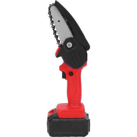 Tronçonneuse électrique à batterie lithium 21 V pour le travail du bois, le jardinage et l'exploitation forestière (AC100-240 V, prise européenne rouge) (1/5)