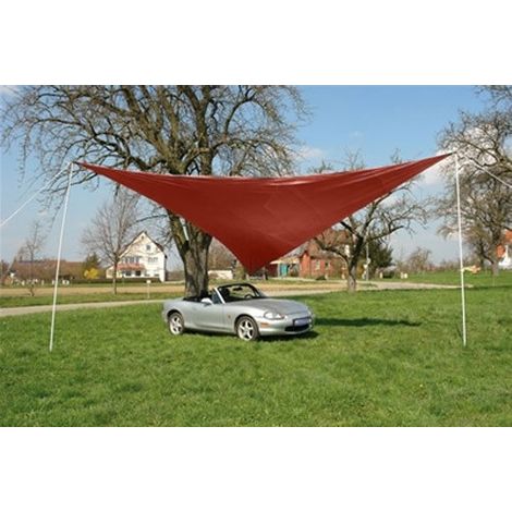 Sonnensegel dreieckig 5x5x5 m rot (1/3)