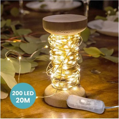 Guirlande Lumineuse, 50 LED, 270 cm, Décor Allée Noël, Jardin, Terrasse, Extérieur, Balcon, Mariage, Fête, Patio, Clôture, Intérieur, Chambre, Sapin, Ambiance Romantique