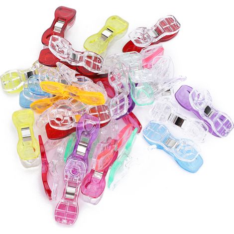 30 Stück Quiltclips, Kunststoff, farbig, umweltfreundlich, große Clips, Nähzubehör (1/5)