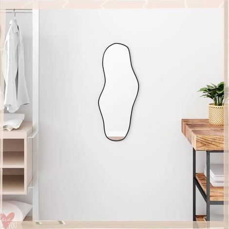 348264 Miroir mural Noir 60x25 cm (1/5)