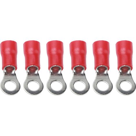50 bornes à sertir en cuivre, connecteurs électriques isolés PVC, cosses à anneau pour électroménager, fil AWG 12-10, lot de 50 pièces (1/5)