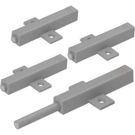 Set of four magnetic push-button locks for cabinet doors magnetic push-button lock damper for cabinet, drawer, furniture, and cupboard doors. (1/4)