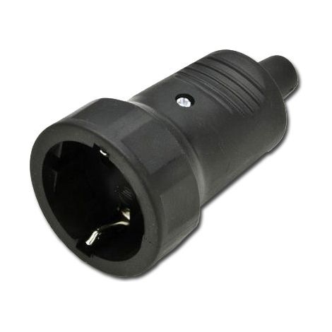 electricidad base aerea bipolar pvc con tt negra 12001-50311
